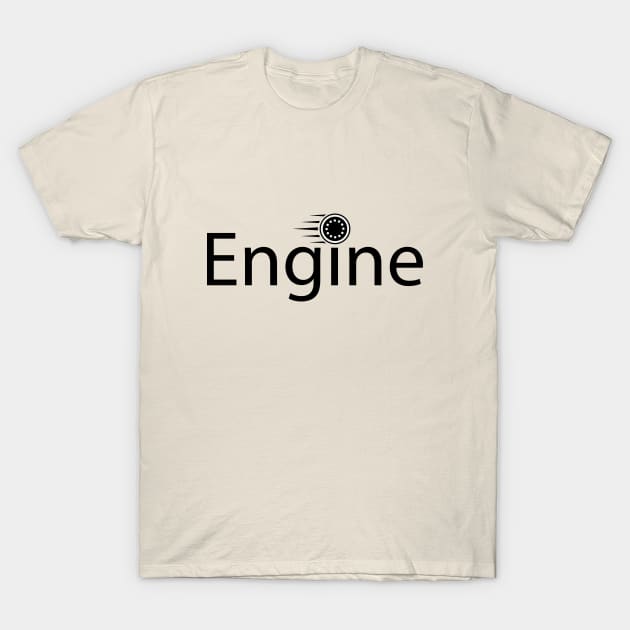 Engine typography design T-Shirt by CRE4T1V1TY